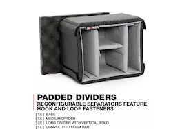 Nanuk 908 waterproof hard case w/padded divider - black, interior: 9.5 x 7.5 x 7.5in