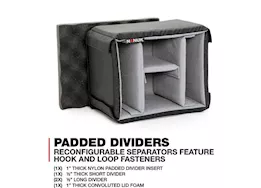 Nanuk 908 waterproof hard case w/padded divider - silver, interior: 9.5 x 7.5 x 7.5in