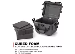 Nanuk 908 waterproof hard case w/foam - graphite, interior: 9.5 x 7.5 x 7.5in
