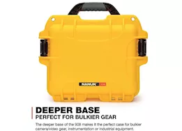 Nanuk 908 waterproof hard case w/foam - yellow, interior: 9.5 x 7.5 x 7.5in