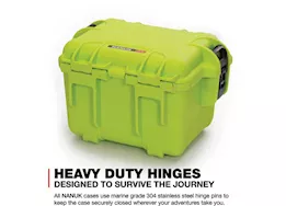 Nanuk 908 waterproof hard case - lime, interior: 9.5 x 7.5 x 7.5in