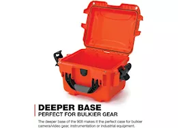 Nanuk 908 waterproof hard case - orange, interior: 9.5 x 7.5 x 7.5in