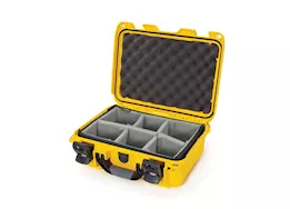 Nanuk 915 waterproof hard case w/padded divider - yellow, interior: 13.8 x 9.3 x 6.2in