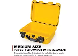 Nanuk 915 waterproof hard case - yellow, interior: 13.8 x 9.3 x 6.2in
