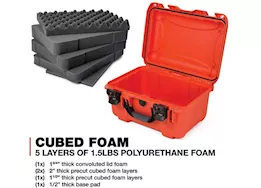 Nanuk 918 waterproof hard case w/foam - orange, interior: 14.9 x 9.8 x 8.6in
