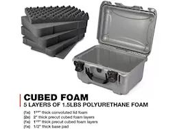 Nanuk 918 waterproof hard case w/foam - silver, interior: 14.9 x 9.8 x 8.6in