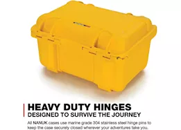Nanuk 918 waterproof hard case - yellow, interior: 14.9 x 9.8 x 8.6in
