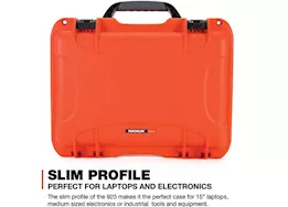 Nanuk 923 waterproof hard case w/padded divider - orange, interior: 16.7 x 11.3 x 5.4in