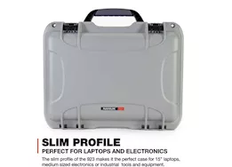 Nanuk 923 waterproof hard case w/foam - silver, interior: 16.7 x 11.3 x 5.4in