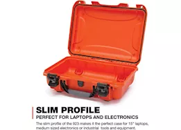 Nanuk 923 waterproof hard case - orange, interior: 16.7 x 11.3 x 5.4in