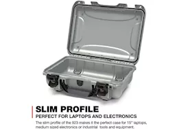 Nanuk 923 waterproof hard case - silver, interior: 16.7 x 11.3 x 5.4in