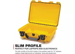 Nanuk 923 waterproof hard case - yellow, interior: 16.7 x 11.3 x 5.4in