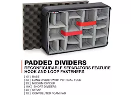 Nanuk 925 waterproof hard case w/padded divider - black, interior: 17 x 11.8 x 6.4in