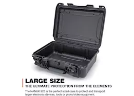 Nanuk 925 waterproof hard case - graphite, interior: 17 x 11.8 x 6.4in