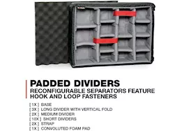 Nanuk 930 waterproof hard case w/padded divider - black, interior: 18 x 13 x 6.9in