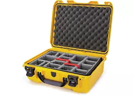 Nanuk 930 waterproof hard case w/padded divider - yellow, interior: 18 x 13 x 6.9in