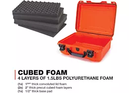 Nanuk 930 waterproof hard case w/foam - orange, interior: 18 x 13 x 6.9in
