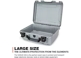 Nanuk 930 waterproof hard case - silver, interior: 18 x 13 x 6.9in