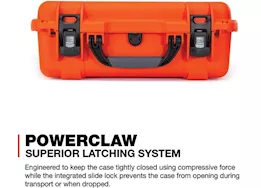 Nanuk 930 waterproof hard case w/lid org. - w/divider - orange, interior: 18 x 13 x 6.9in