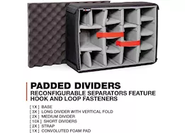 Nanuk 933 waterproof hard case w/padded divider - silver, interior: 18 x 13 x 9.5in