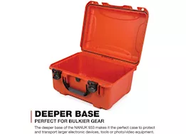 Nanuk 933 waterproof hard case - orange, interior: 18 x 13 x 9.5in