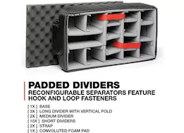 Nanuk 935 waterproof hard case w/padded divider - black, interior: 20.5 x 11.3 x 7.5in