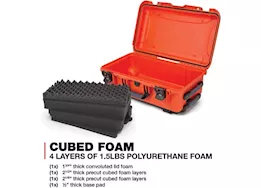 Nanuk 935 waterproof hard case w/foam - orange, interior: 20.5 x 11.3 x 7.5in