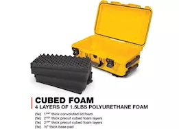 Nanuk 935 waterproof hard case w/foam - yellow, interior: 20.5 x 11.3 x 7.5in