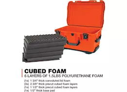 Nanuk 938 waterproof hard case w/foam - orange, interior: 21.5 x 12.5 x 11.6in