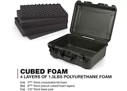 Nanuk 940 waterproof hard case w/foam - olive, interior: 20 x 14 x 8in