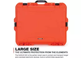 Nanuk 945 waterproof hard case w/padded divider - orange, interior: 22 x 17 x 8.2in