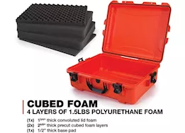 Nanuk 945 waterproof hard case w/foam - orange, interior: 22 x 17 x 8.2in