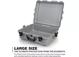 Nanuk 945 waterproof hard case - silver, interior: 22 x 17 x 8.2in