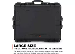 Nanuk 945 waterproof hard case w/lid org./divider - black, interior: 22 x 17 x 8.2in