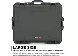 Nanuk 945 waterproof hard case w/lid org./divider - olive, interior: 22 x 17 x 8.2in