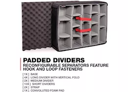 Nanuk 945 waterproof hard case w/lid org./divider - silver, interior: 22 x 17 x 8.2in