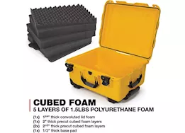 Nanuk 950 waterproof hard case w/foam - yellow, interior: 20.5 x 15.3 x 10.1in