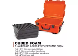 Nanuk 955 waterproof hard case w/foam - orange, interior: 22 x 17 x 10.2in