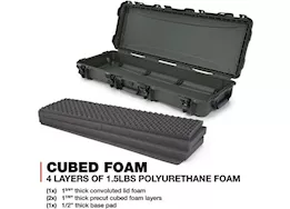 Nanuk 995 waterproof hard case w/foam - olive, interior: 52 x 14.5 x 6in
