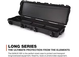 Nanuk 995 waterproof hard case - black, interior: 52 x 14.5 x 6in