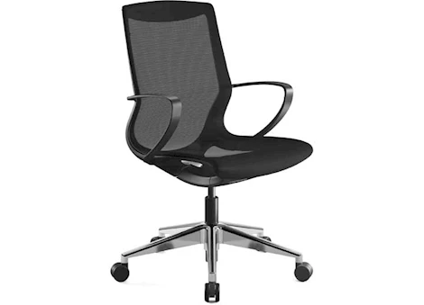 Pret Mid Back Office Chair with Polished Aluminum Base