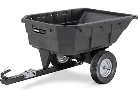 Ohio Steel Industries 15cuft poly swivel dump cart-1000lbs capacity,1in axle,black Main Image