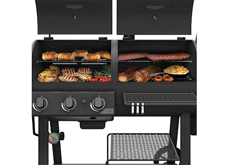 Oklahoma Joe's Canyon Combo DLX Charcoal and Gas Smoker and Grill|24203005