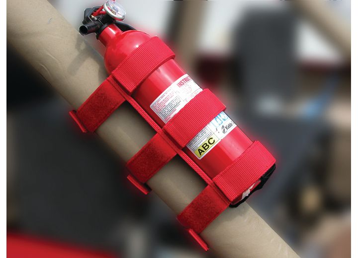 Rugged ridge sport bar fire extinguisher holder red 55-15 cj&wr Main Image