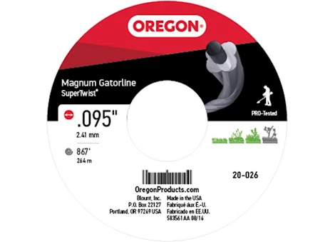 Oregon Tool GATORLINE, MAGNUM SUPERTWIST .095 3LB SP