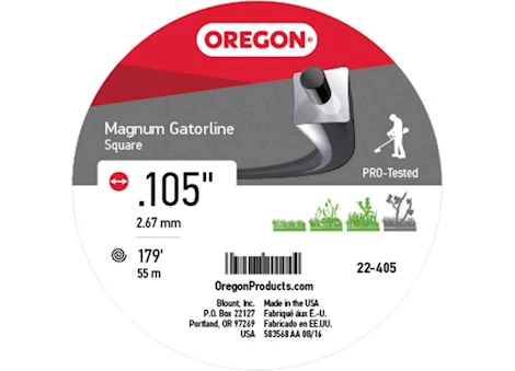 Oregon Tool GATORLINE, MAGNUM SQUARE .105 CLAMSHELL