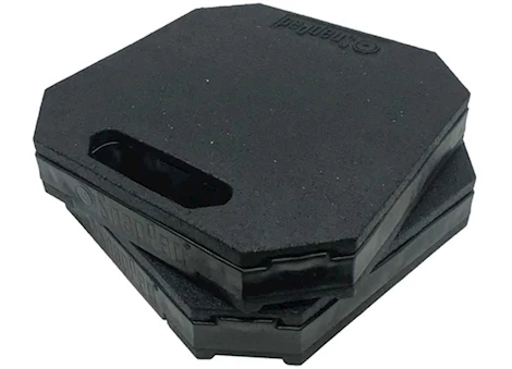 SnapPad STAKPAD STACKABLE RV JACK PAD BLACK - 2 PACK