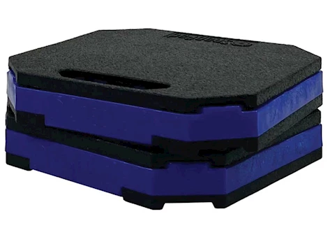 SnapPad STAKPAD STACKABLE RV JACK PAD BLUE - 2 PACK