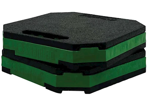 SnapPad STAKPAD STACKABLE RV JACK PAD GREEN - 2 PACK