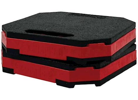 SnapPad STAKPAD STACKABLE RV JACK PAD RED - 2 PACK